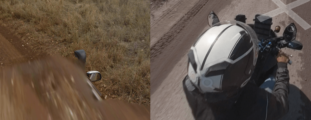 The snorkel car and the Vietnam rider's helmet.