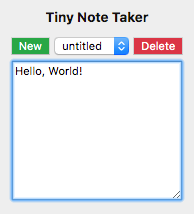 Preview of tiny note taker