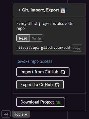 Exporting to GitHub