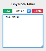 Preview of tiny note taker